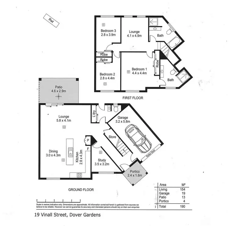 Floorplan of Homely house listing, 19 Vinall Street, Dover Gardens SA 5048