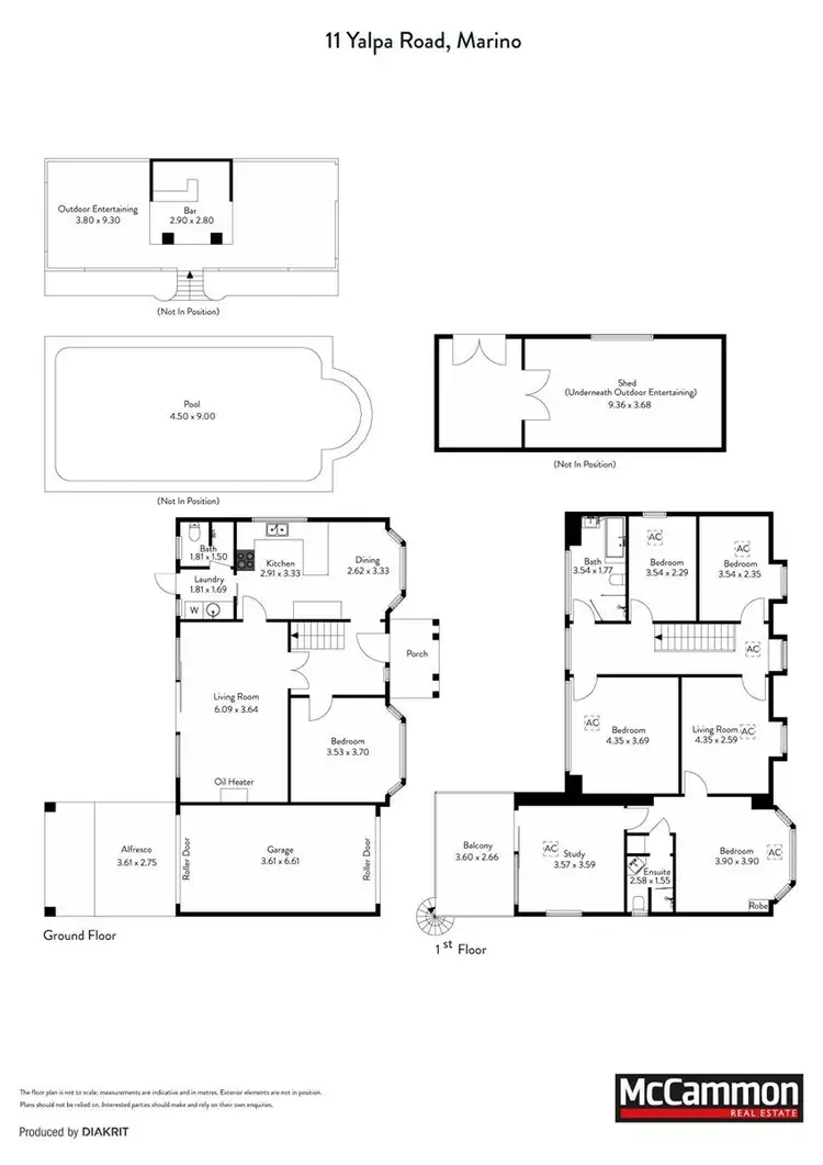 Floorplan of Homely house listing, 11 Yalpa Road, Marino SA 5049