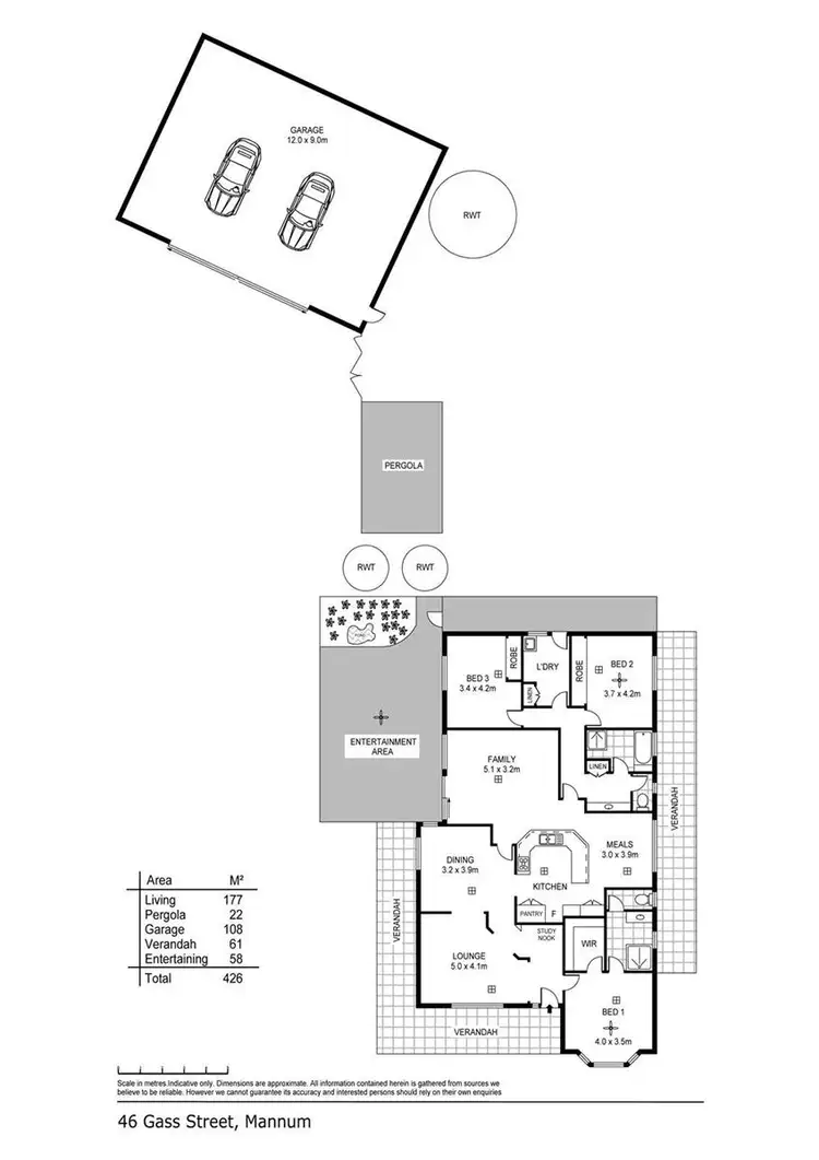 Floorplan of Homely rural property listing, 46 Gass Street, Mannum SA 5238