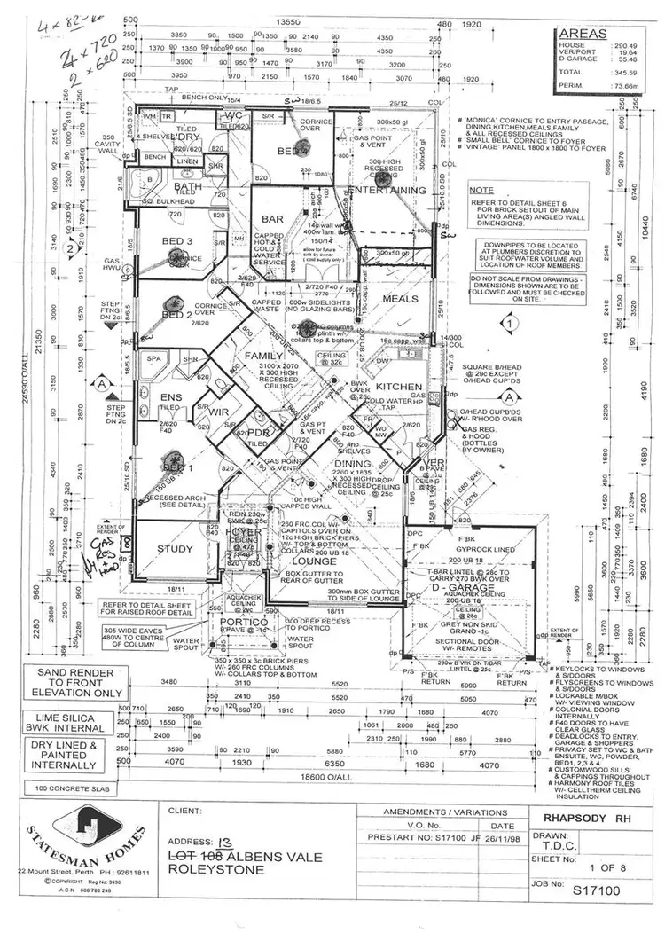 Floorplan of Homely house listing, 13 Albens Vale, Roleystone WA 6111