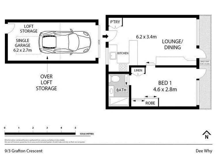 Floorplan of Homely unit listing, 9/3 Grafton Crescent, Dee Why NSW 2099