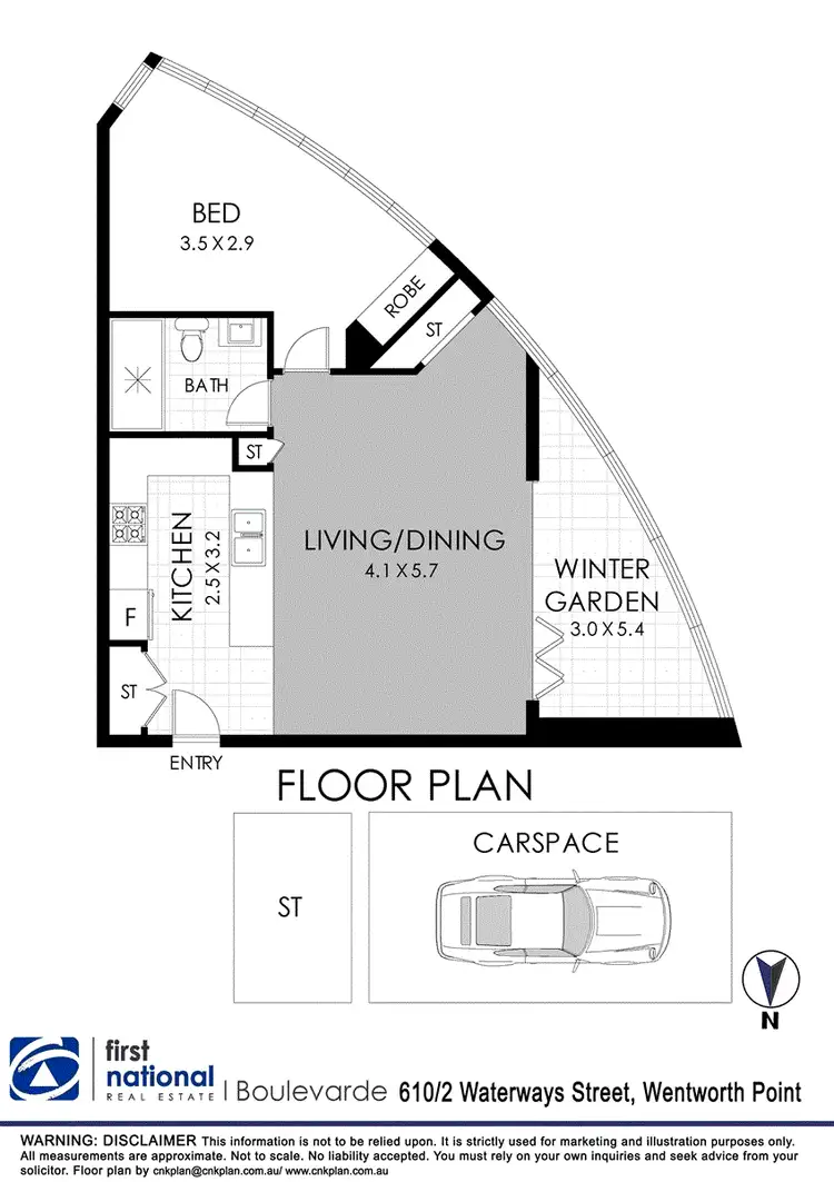 Floorplan of Homely apartment listing, 610/2 Waterways Street, Wentworth Point NSW 2127