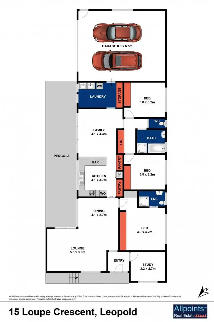 Floorplan of Homely house listing, 15 Loupe Crescent, Leopold VIC 3224