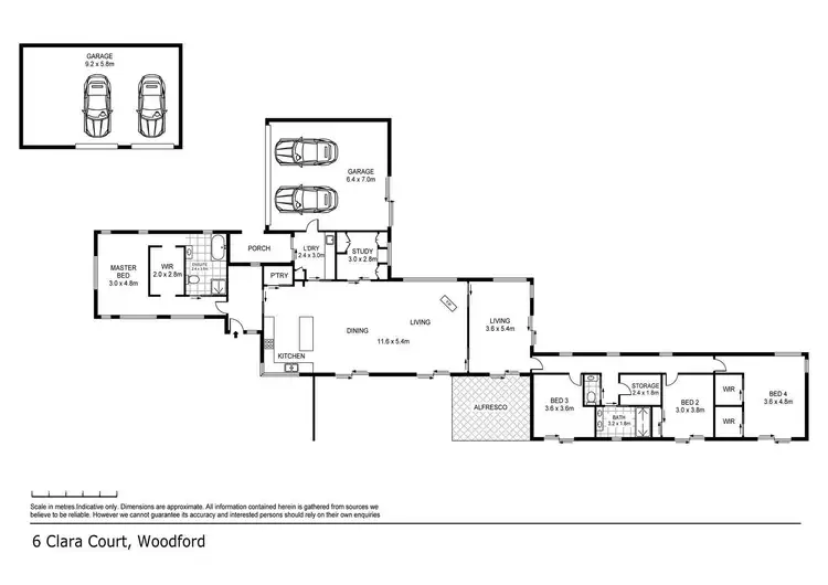 Floorplan of Homely house listing, 6 Clara Court, Woodford VIC 3281