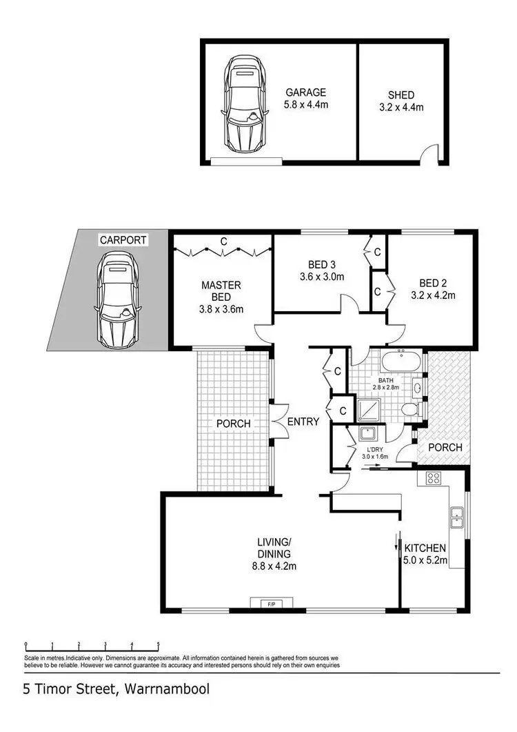 Floorplan of Homely house listing, 5 Timor Street, Warrnambool VIC 3280