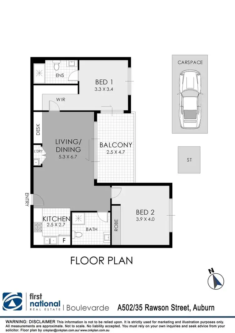 Floorplan of Homely apartment listing, A502/35-37 Rawson Street, Auburn NSW 2144