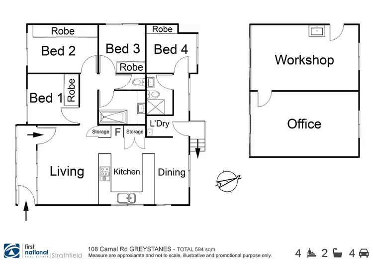 Floorplan of Homely house listing, 108 Canal Road, Greystanes NSW 2145