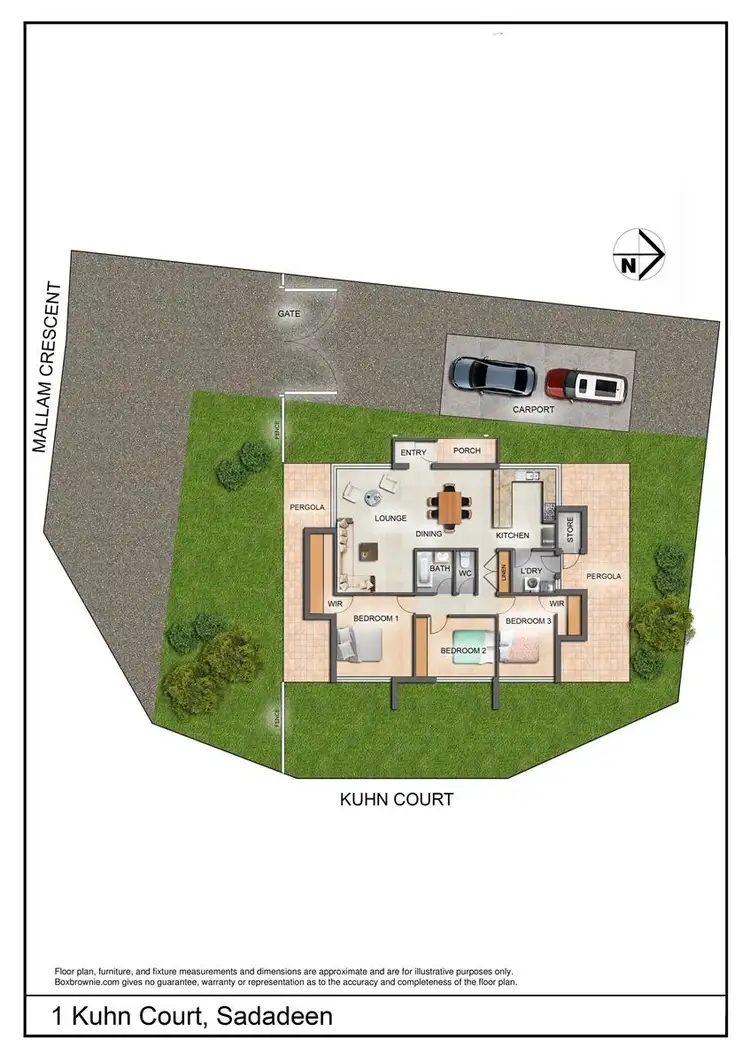 Floorplan of Homely house listing, 1 Kuhn Court, Sadadeen NT 870