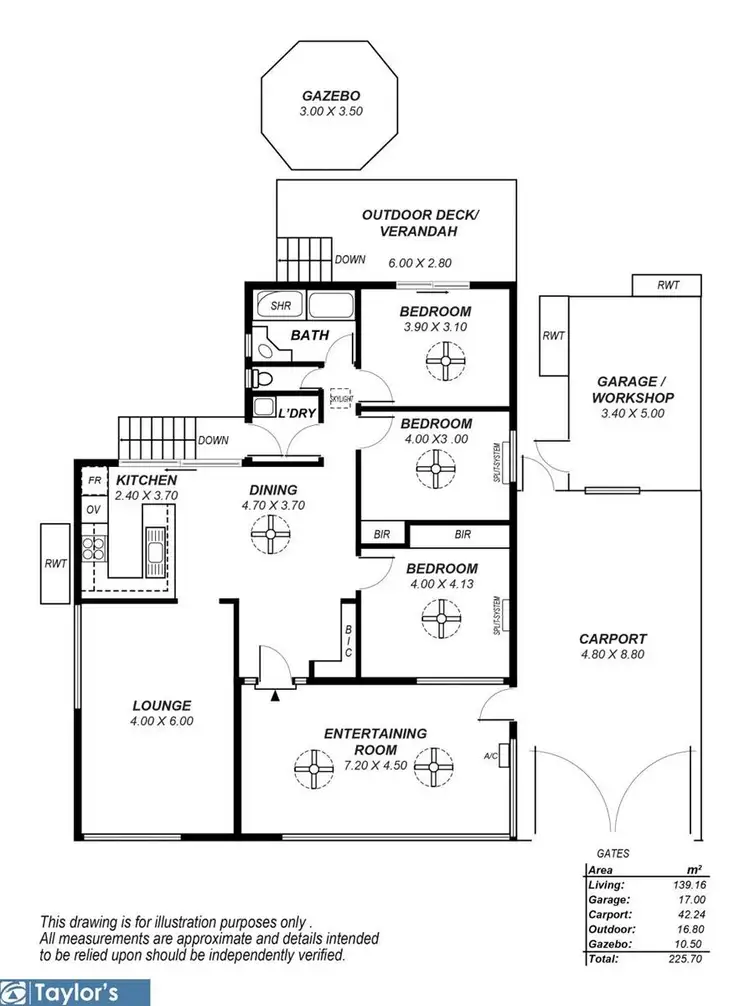 Floorplan of Homely house listing, 4 Dutton Drive, Para Hills SA 5096