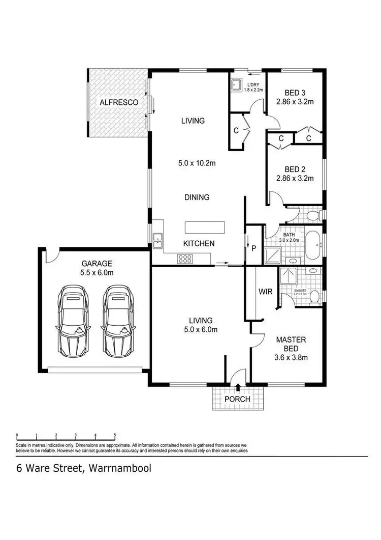 Floorplan of Homely house listing, 6 Wares Road, Warrnambool VIC 3280