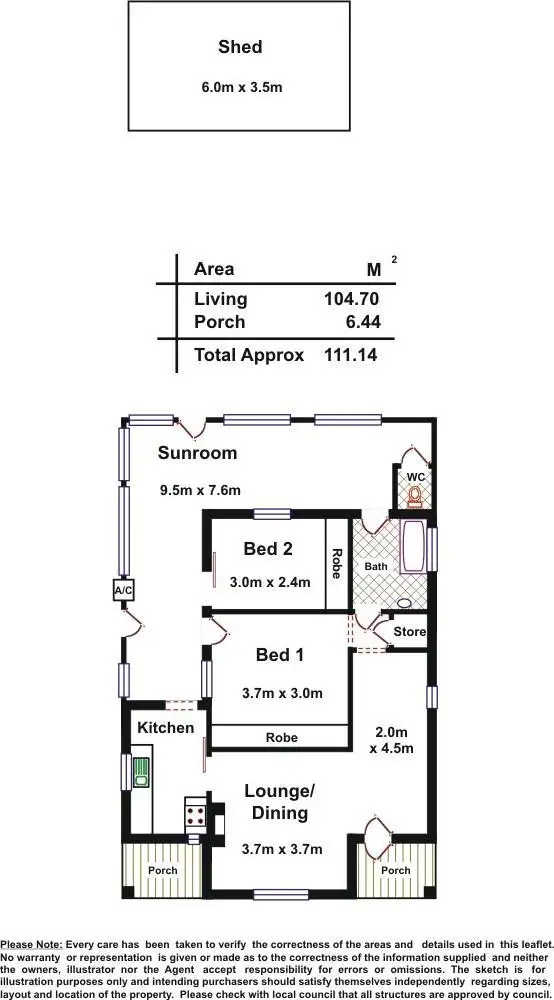 Floorplan of Homely house listing, 1 Weston Street, Goodwood SA 5034