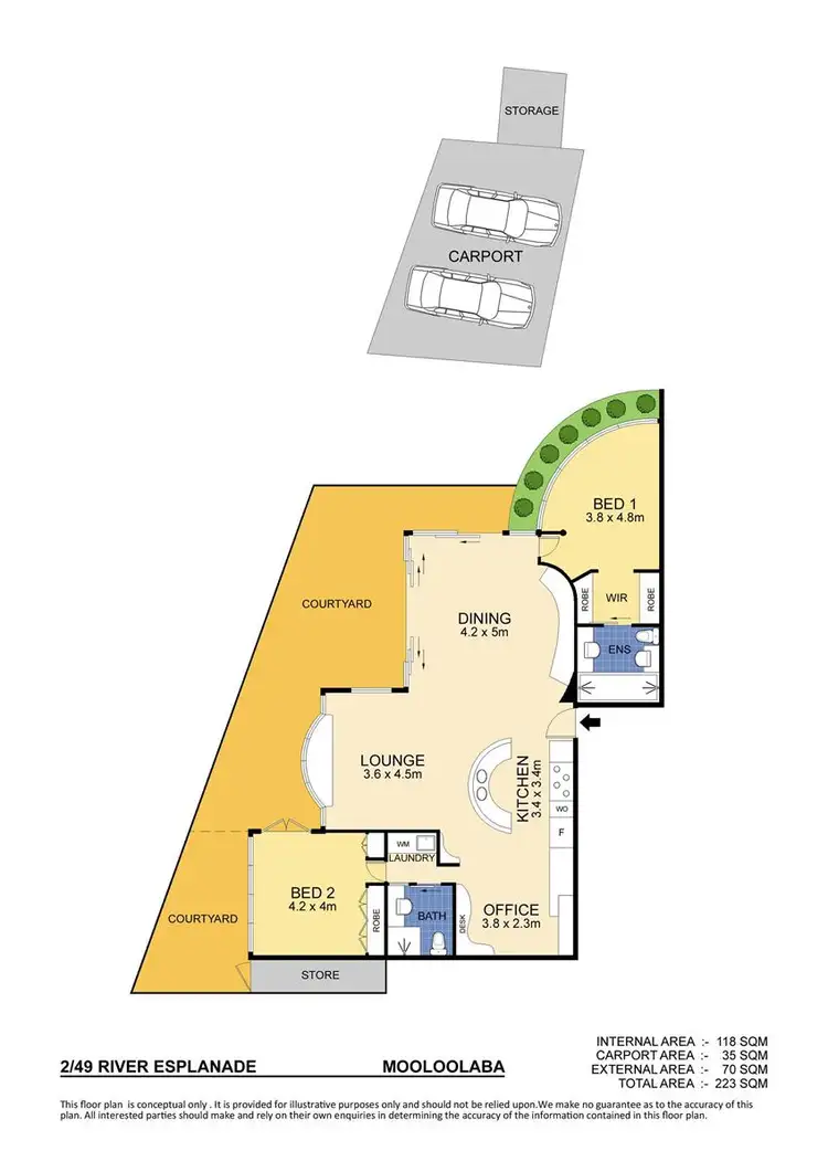 Floorplan of Homely unit listing, 2/49 River Esplanade, Mooloolaba QLD 4557