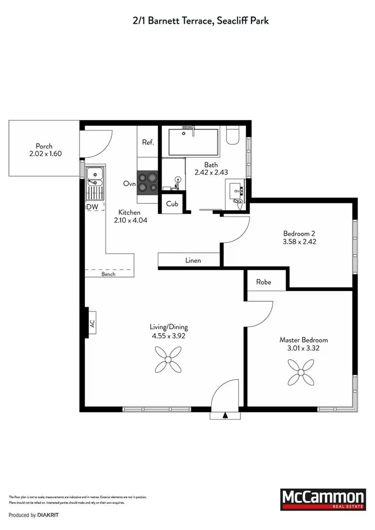 Floorplan of Homely unit listing, 2/1 Barnett Terrace, Seacliff Park SA 5049
