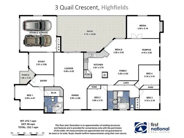 Floorplan of Homely house listing, 3 Quail Crescent, Highfields QLD 4352