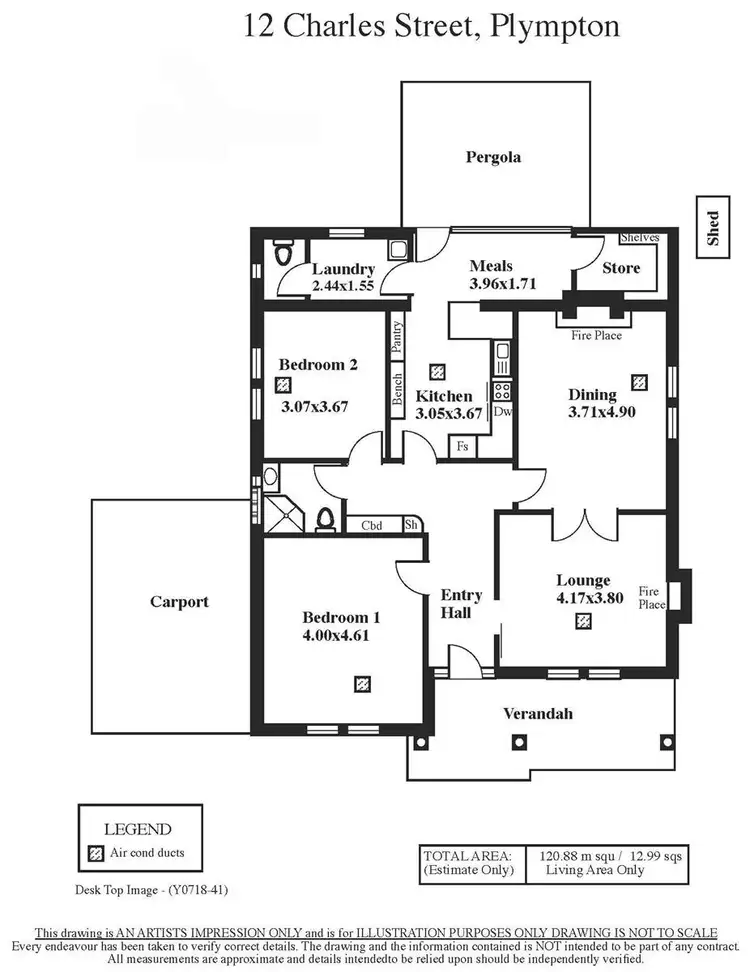 Floorplan of Homely house listing, 12 Charles Street, Plympton SA 5038