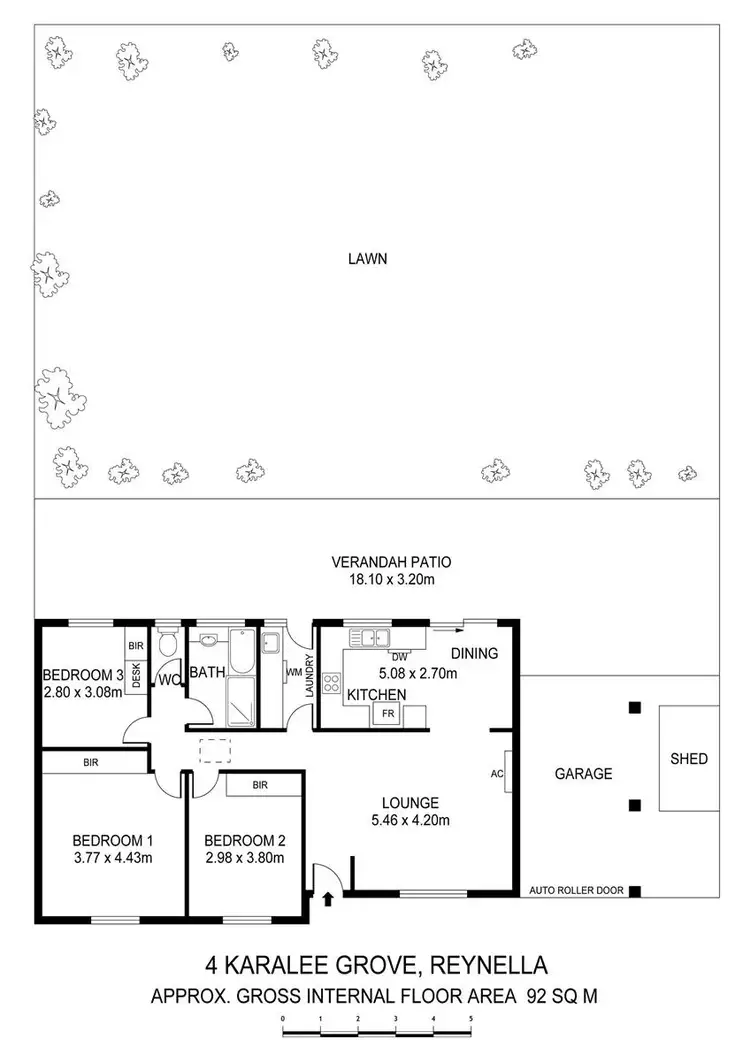 Floorplan of Homely house listing, 4 Karalee Grove, Reynella SA 5161