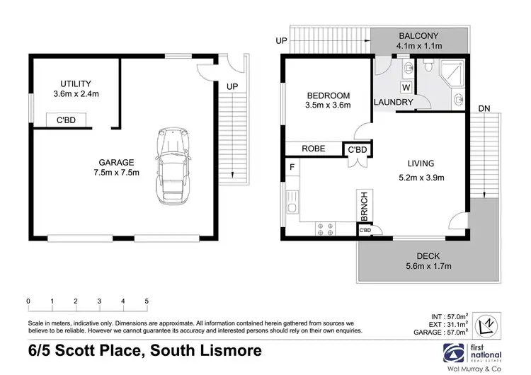Floorplan of Homely unit listing, 6/5 Scott Place, South Lismore NSW 2480