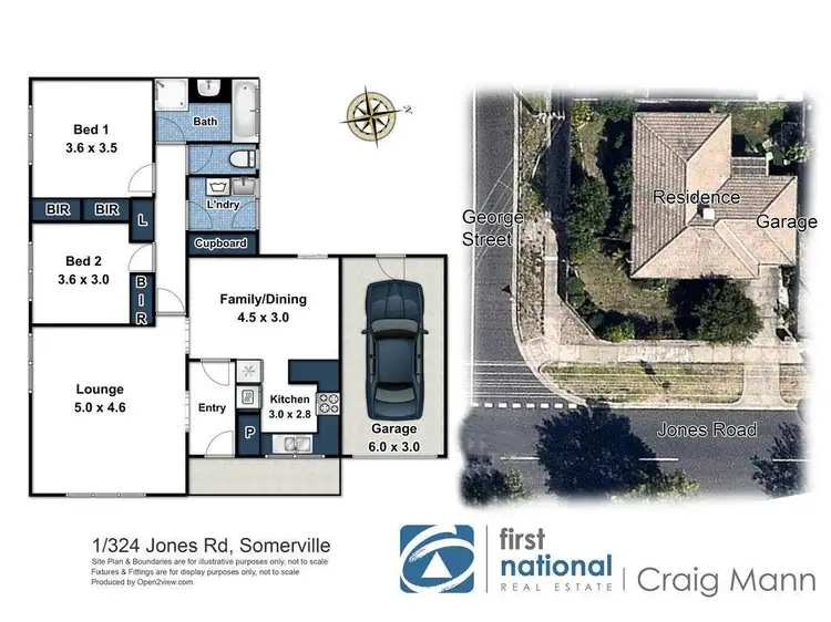 Floorplan of Homely unit listing, 1/324 Jones Road, Somerville VIC 3912