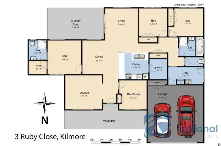 Floorplan of Homely house listing, 3 Ruby Close, Kilmore VIC 3764