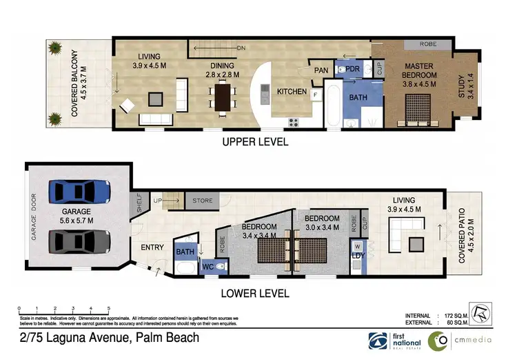 Floorplan of Homely semi-detached listing, 2/75 Laguna Avenue, Palm Beach QLD 4221