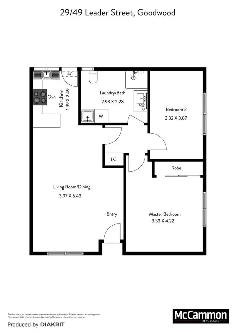 Floorplan of Homely unit listing, 29/49 Leader Street, Goodwood SA 5034