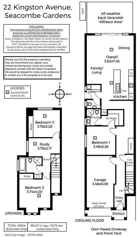 Floorplan of Homely house listing, 22 Kingston Avenue, Seacombe Gardens SA 5047