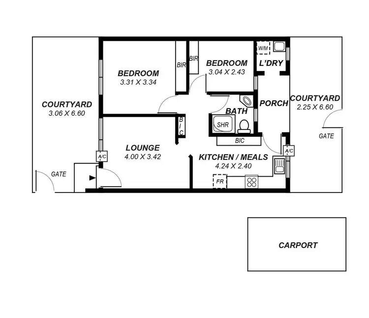 Floorplan of Homely unit listing, 2/4 Jetty Street, Grange SA 5022