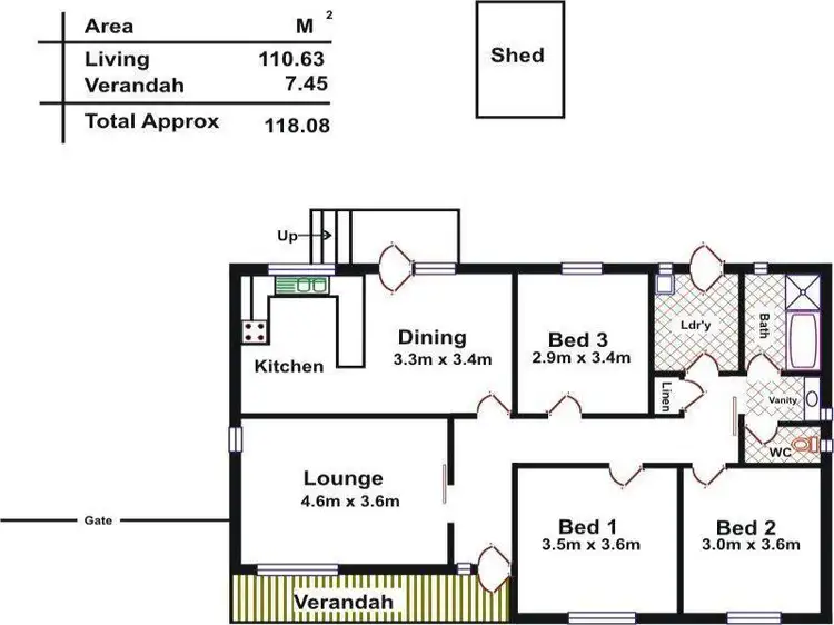 Floorplan of Homely house listing, 13 Oban Court, Huntfield Heights SA 5163