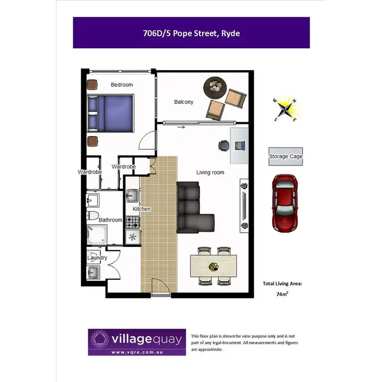 Floorplan of Homely apartment listing, 706D/5 Pope Street, Ryde NSW 2112