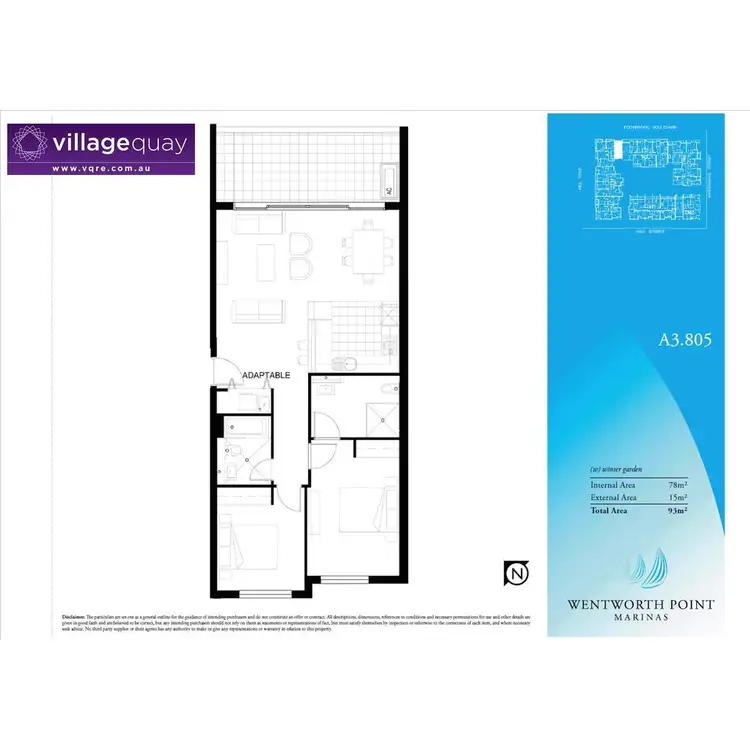 Floorplan of Homely apartment listing, 805/2 Footbridge Boulevard, Wentworth Point NSW 2127