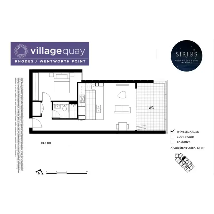 Floorplan of Homely apartment listing, C1/18 Footbridge Boulevarde, Wentworth Point NSW 2127