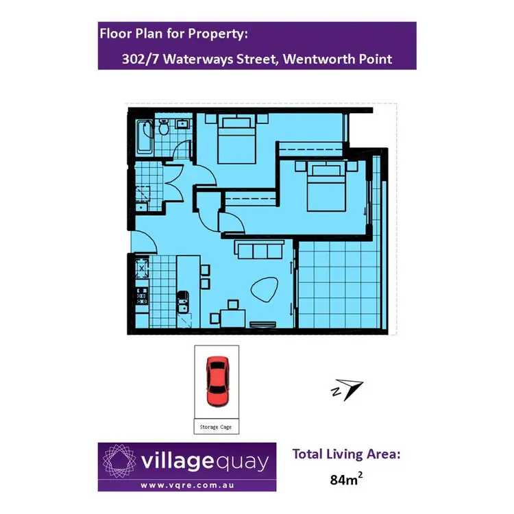 Floorplan of Homely apartment listing, 302/7 Waterways Street, Wentworth Point NSW 2127