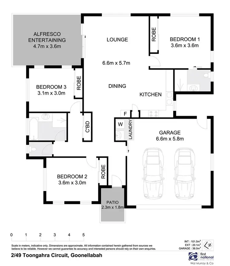 Floorplan of Homely unit listing, 2/49 Toongahra Circuit, Goonellabah NSW 2480