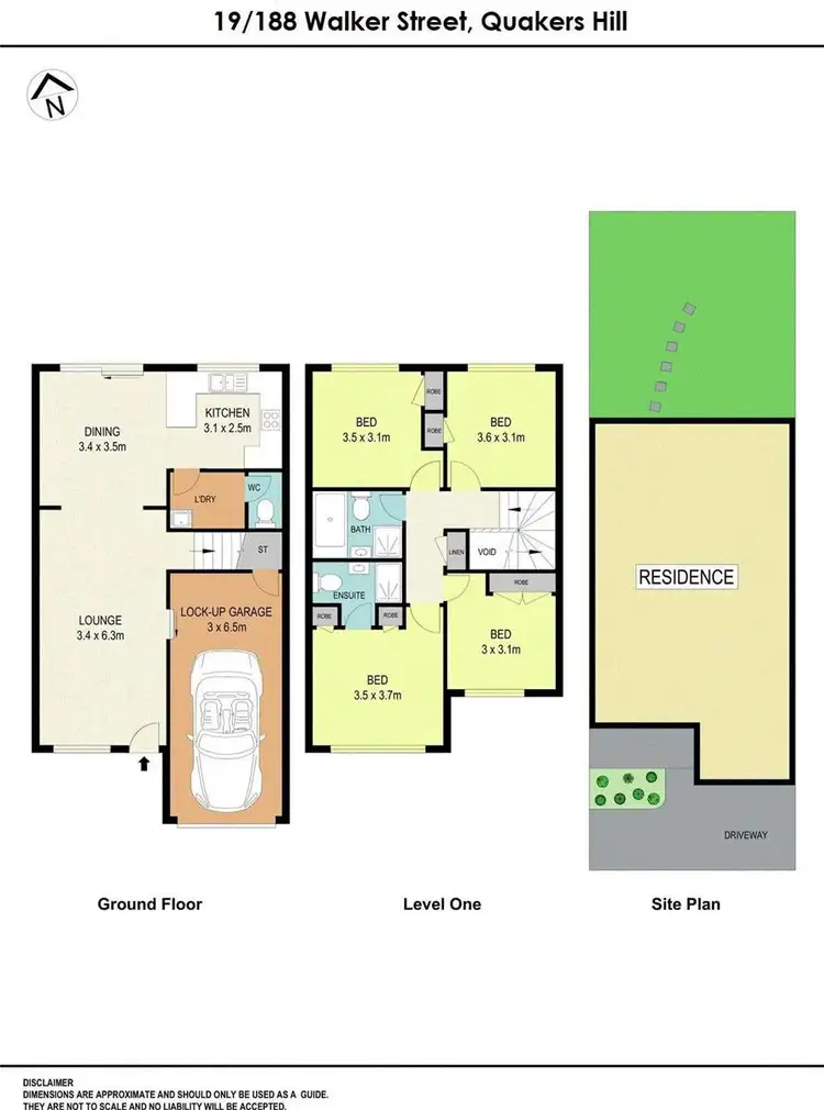 Floorplan of Homely townhouse listing, 19/188 Walker Street, Quakers Hill NSW 2763