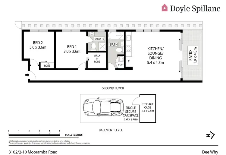 Floorplan of Homely unit listing, 3102/2-10 Mooramba Road, Dee Why NSW 2099