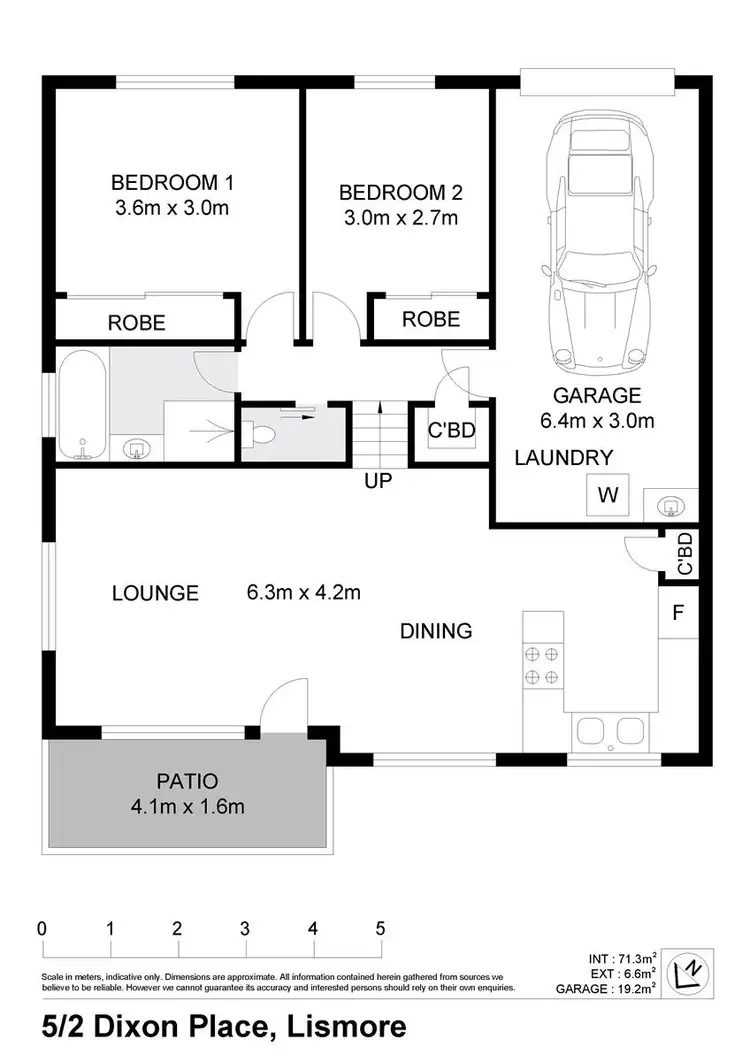 Floorplan of Homely unit listing, 5/2 Dixon Place, Lismore Heights NSW 2480