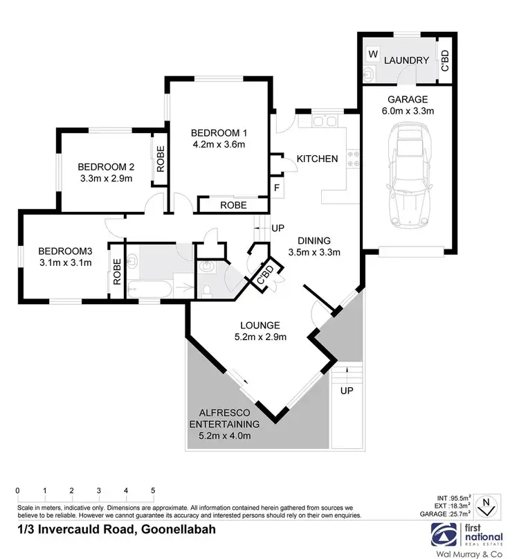 Floorplan of Homely unit listing, 1/3 Invercauld Road, Goonellabah NSW 2480