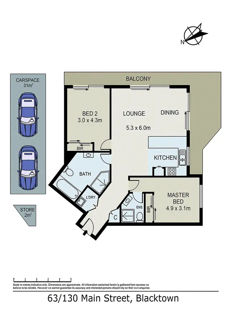 Floorplan of Homely apartment listing, 63/130 Main Street, Blacktown NSW 2148