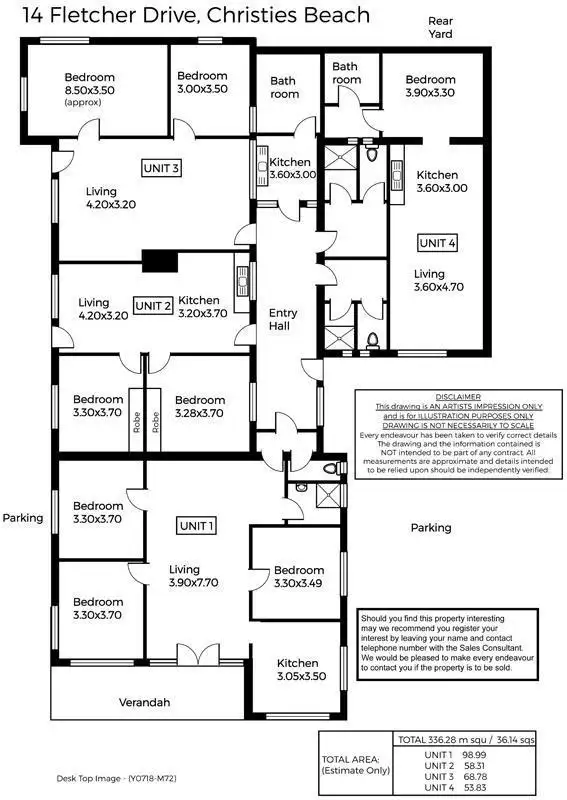 Floorplan of Homely block of units listing, 14 Fletcher Drive, Christies Beach SA 5165