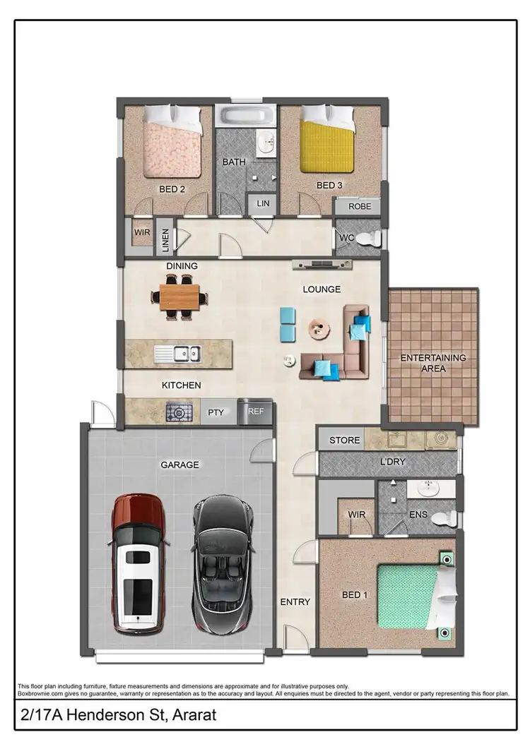 Floorplan of Homely apartment listing, 2/17A Henderson Street, Ararat VIC 3377