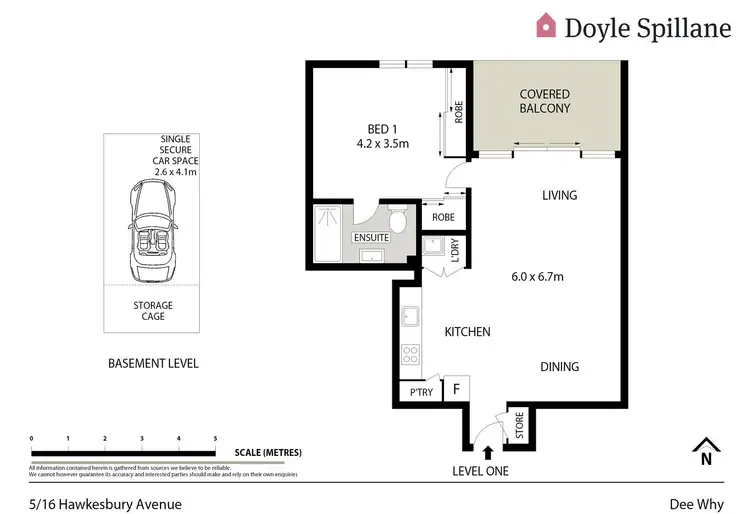 Floorplan of Homely unit listing, 5/16 Hawkesbury Avenue, Dee Why NSW 2099