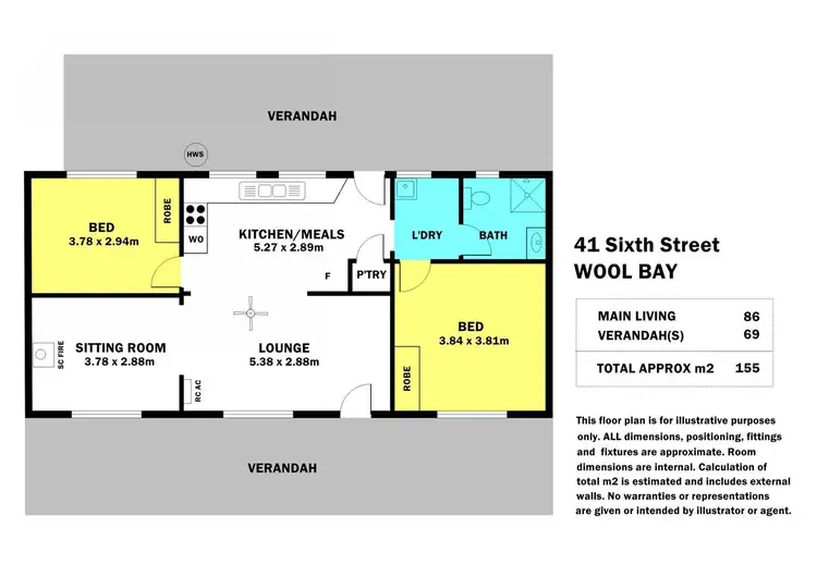 Floorplan of Homely house listing, 41 Sixth Street, Wool Bay SA 5575