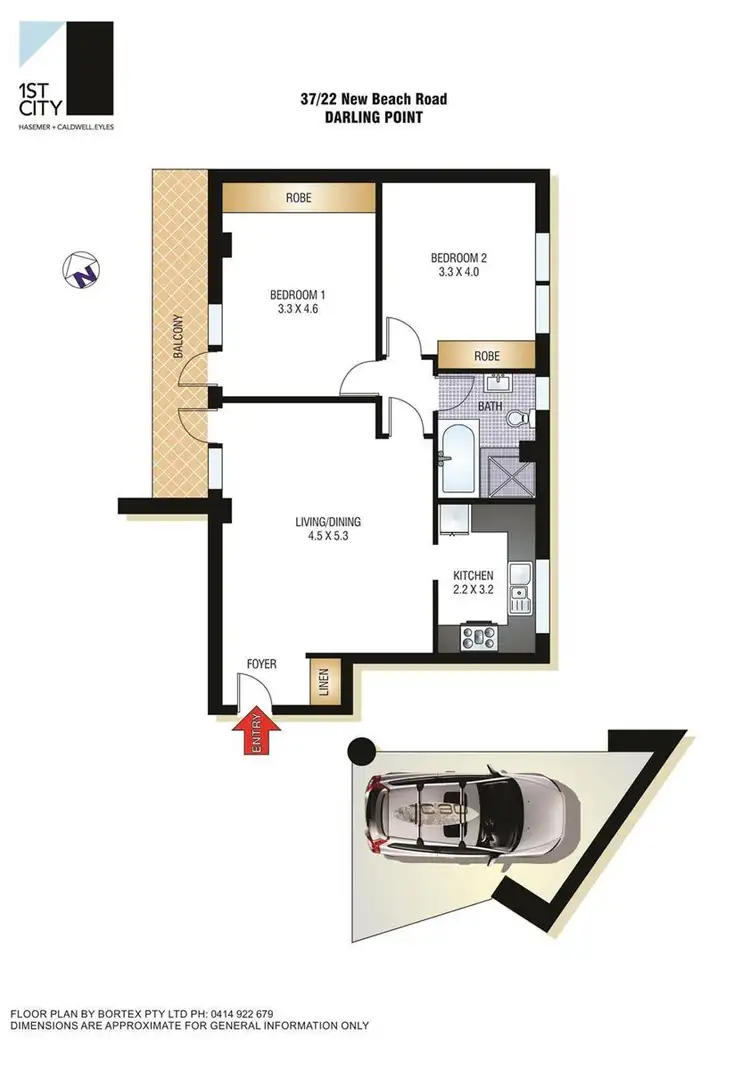 Floorplan of Homely apartment listing, 37/22 New Beach Road, Darling Point NSW 2027