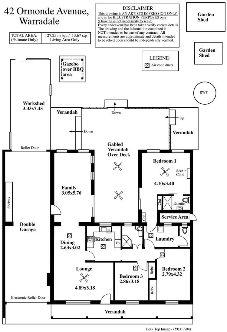 Floorplan of Homely house listing, 42 Ormonde Avenue, Warradale SA 5046