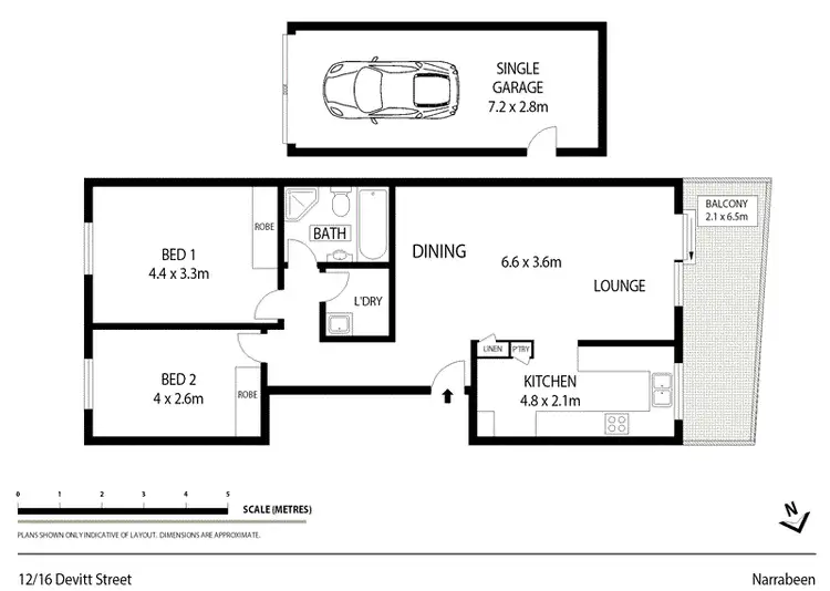 Floorplan of Homely unit listing, 12/16-18 Devitt Street, Narrabeen NSW 2101