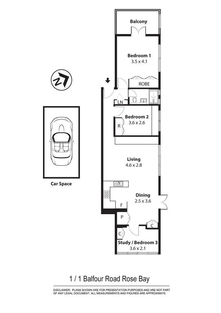 Floorplan of Homely apartment listing, 1/1 Balfour Road, Rose Bay NSW 2029