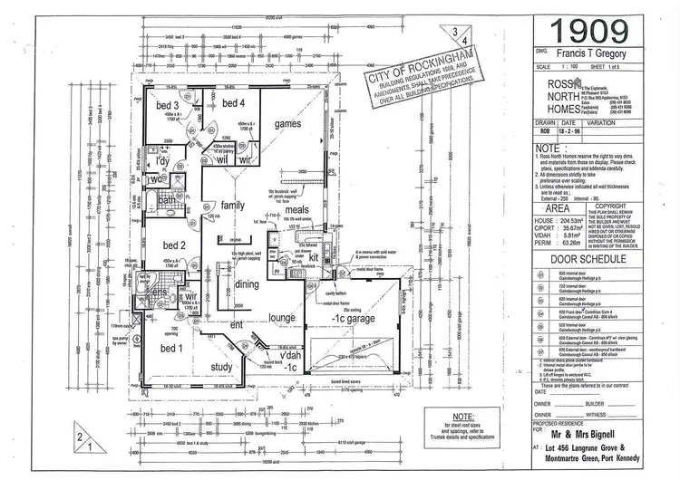 Floorplan of Homely house listing, 1 Langrune Grove, Port Kennedy WA 6172
