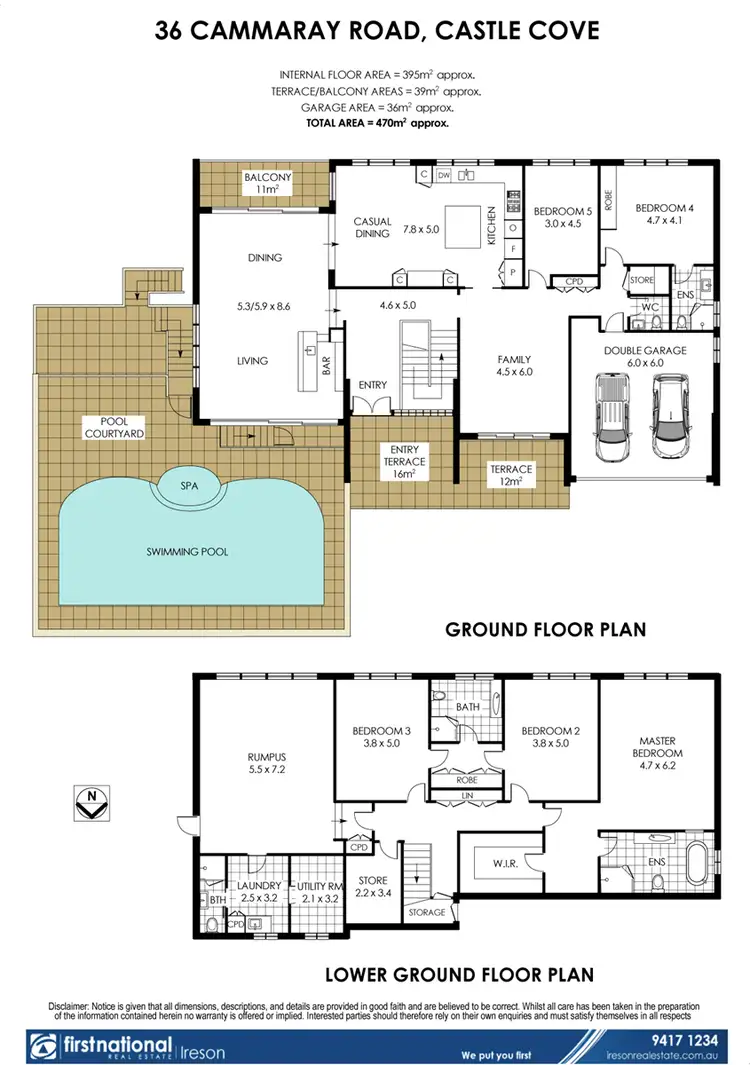 Floorplan of Homely house listing, 36 Cammaray Road, Castle Cove NSW 2069