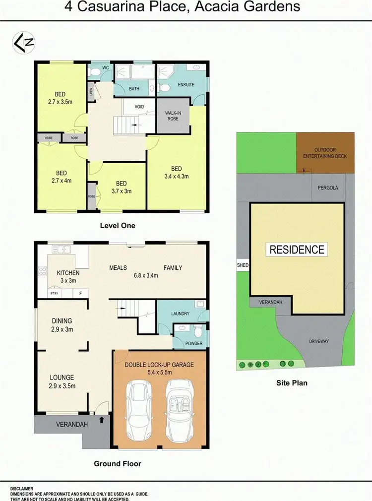 Floorplan of Homely house listing, 4 Casuarina Place, Acacia Gardens NSW 2763