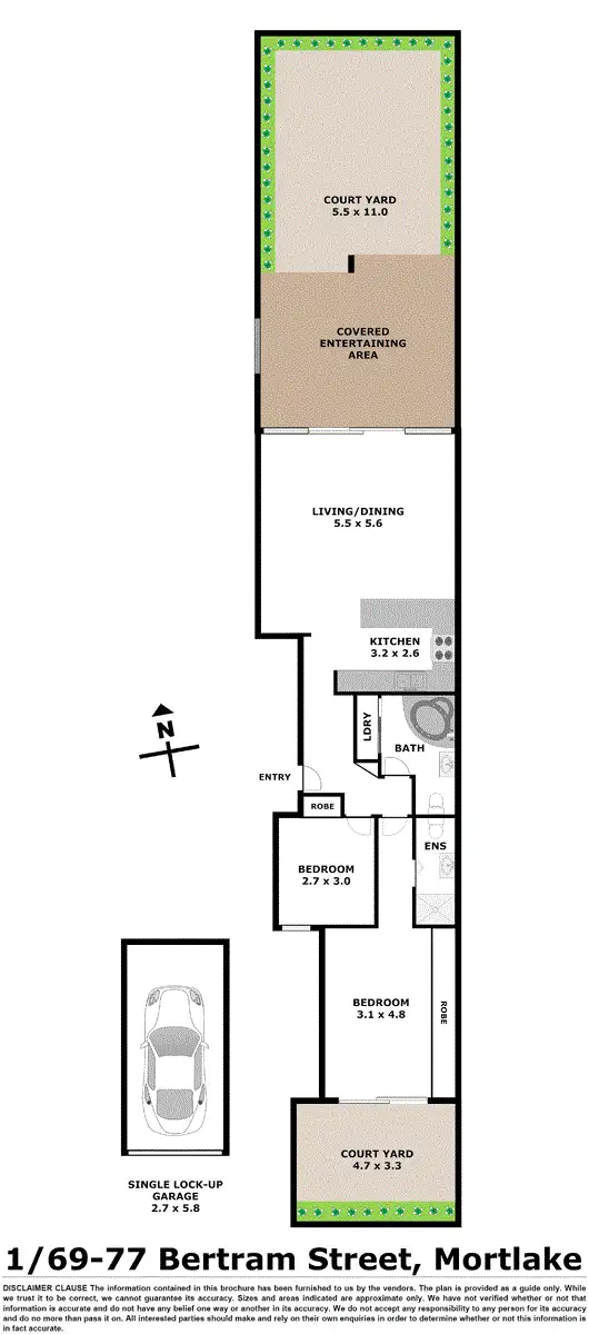 Floorplan of Homely apartment listing, 1/69-77 Bertram Street, Mortlake NSW 2137